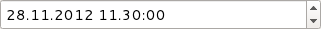 Screenshot of a Fusion style date time editing widget